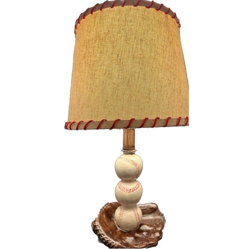 Lamp Baseball  Glove  Balls Youth Kids Room Desk Table Bed Man Cave